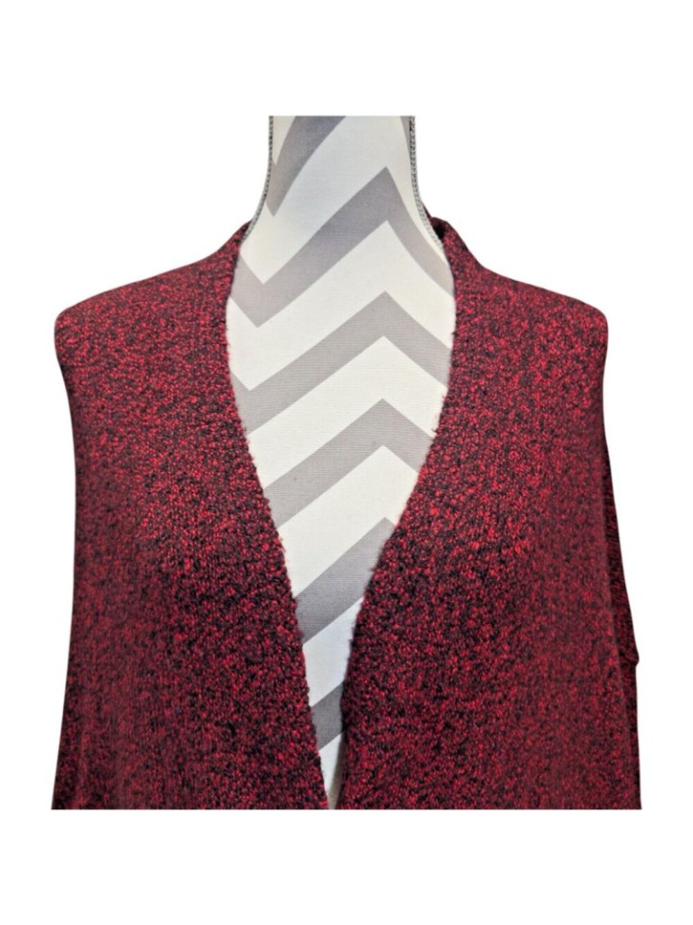 J. Jill Vibrant Persian Red Base Color Pinned ¾ Sleeve Topper - Women's Size 4X - Picture 4 of 5